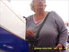 Granny with big butt band boobs
