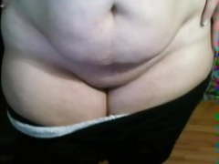 Busty chubby teen flashing her curves on webcam